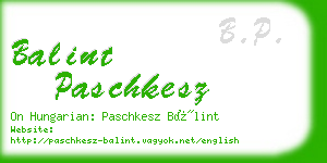 balint paschkesz business card